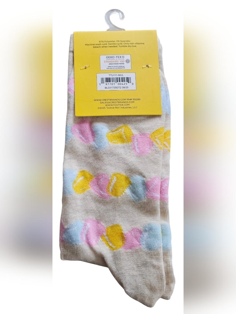 Novelty Socks, Dots Candy, Size 6-12 And Sour Punch Quarter Crew 8-12 - Picture 4 of 6